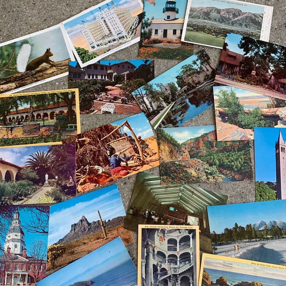 Random bunch of 15 vintage postcards